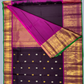 Pure Handwoven Gadwal Silk Saree In Off Black -210