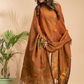 Bronze Brown Tissue Linen 2-Piece Set Kurti & Dupatta (UNSTITCHED) - 015