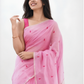 Maheshwari Silk Cotton Saree – Festive Elegance | Baby Pink