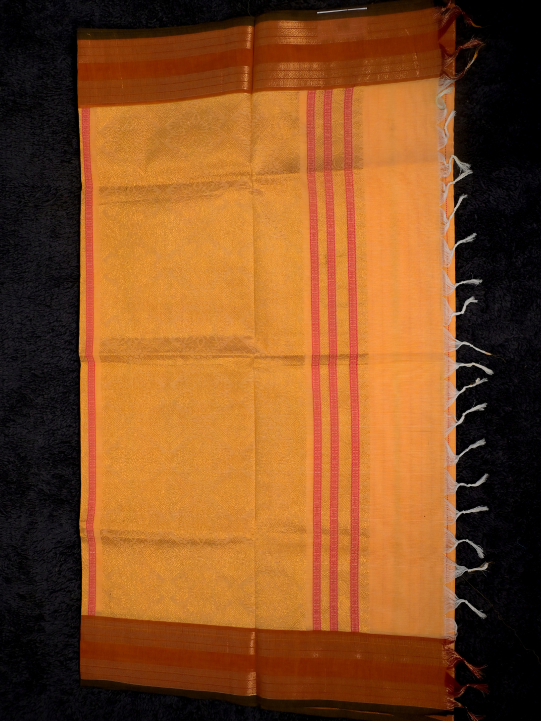Kanchi Cotton|Yellow & Orange