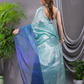 Tissue Silk Saree With Powder Blue - 018