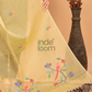 Pure Handloom Muslin Jamdani Dupatta With Lemon Yellow - 022