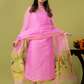 Handwoven Jamdani Muslin Unstitched 2-piece Kurti | Blush Pink