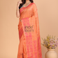 Tissue Silk Saree With Salmon Pink - 120
