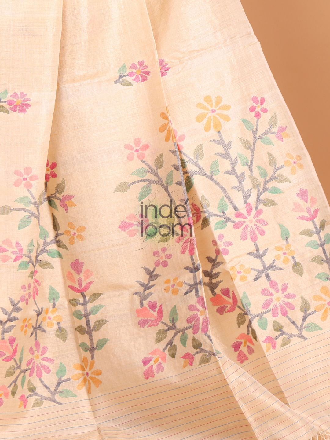 Tissue Silk Saree With Sand Brown - 145