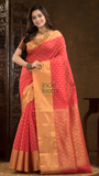 Imperial Red Cotton Silk Saree - 015