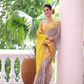 Pure Handloom Korvai Saree | Silver Grey