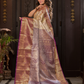 Tamramala  -  Rust brown silk with antique gold detailing