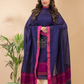 Plum Purpule Mercerized Cotton 2-Piece Set Kurti & Dupatta (UNSTITCHED) - 127
