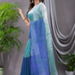 Tissue Silk Saree With Powder Blue - 018