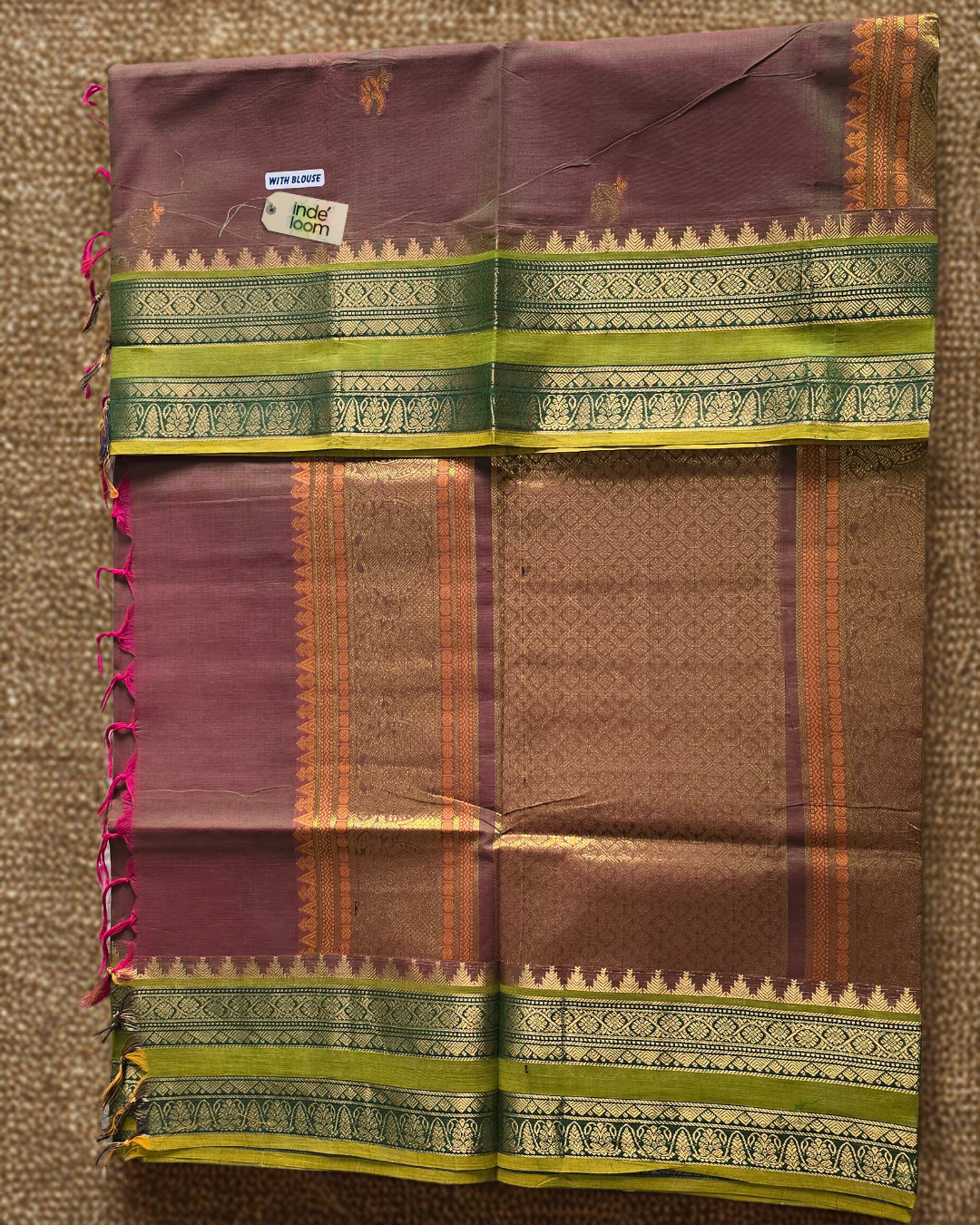 Kanchi Cotton|Dual Tone Green & Leaf green/ Green