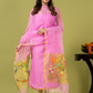 Handwoven Jamdani Muslin Unstitched 2-piece Kurti | Blush Pink