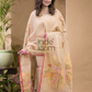 Cream Jamdani 2-Piece Set Kurti & Dupatta (UNSTITCHED) -684