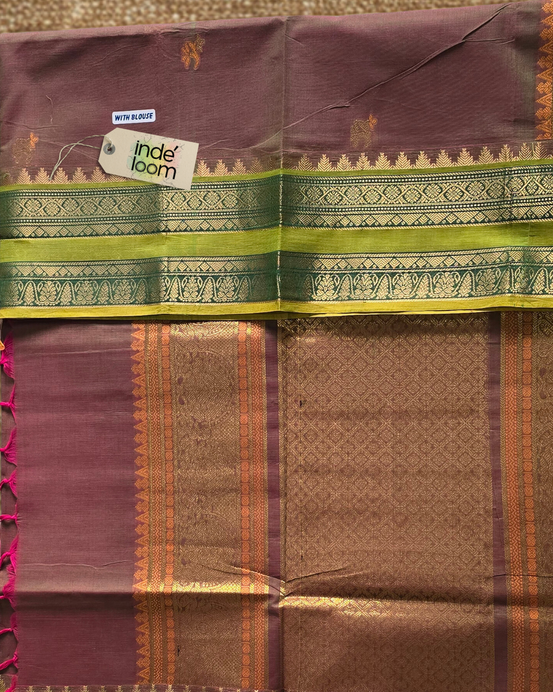 Kanchi Cotton|Dual Tone Green & Leaf green/ Green