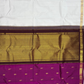 Handwoven Pure Gadwal Silk Saree  | White