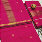 Maheshwari Silk Cotton Saree – Festive Elegance | Fuchsia Pink