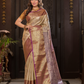 Tamramala  -  Rust brown silk with antique gold detailing