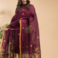 Mulberry Purple Tissue Linen 2-Piece Set Kurti & Dupatta (UNSTITCHED) - 016