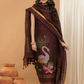 Linen Jamdani Unstitched 2-Piece Kurti  |  Wine Red