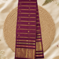 Handwoven Pure Gadwal Silk Saree  | Deep Maroon