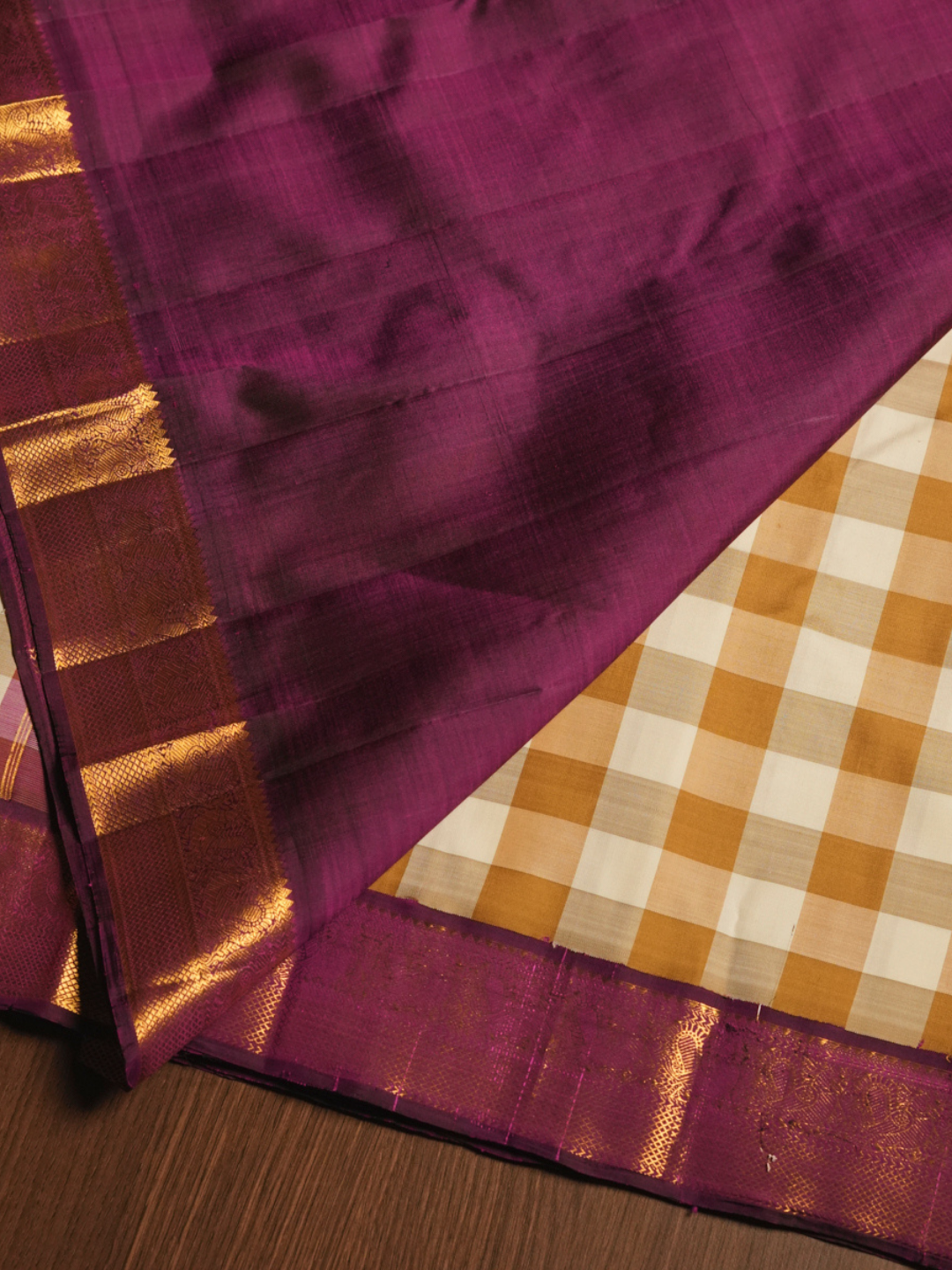 Silk Mark Certified Handloom Kanjivaram Silk Saree  |  Grape Purple