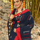 Jet Black -Handloom Cotton Saree-076 - indeloom