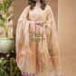 Cream Jamdani 2-Piece Set Kurti & Dupatta (UNSTITCHED) -684