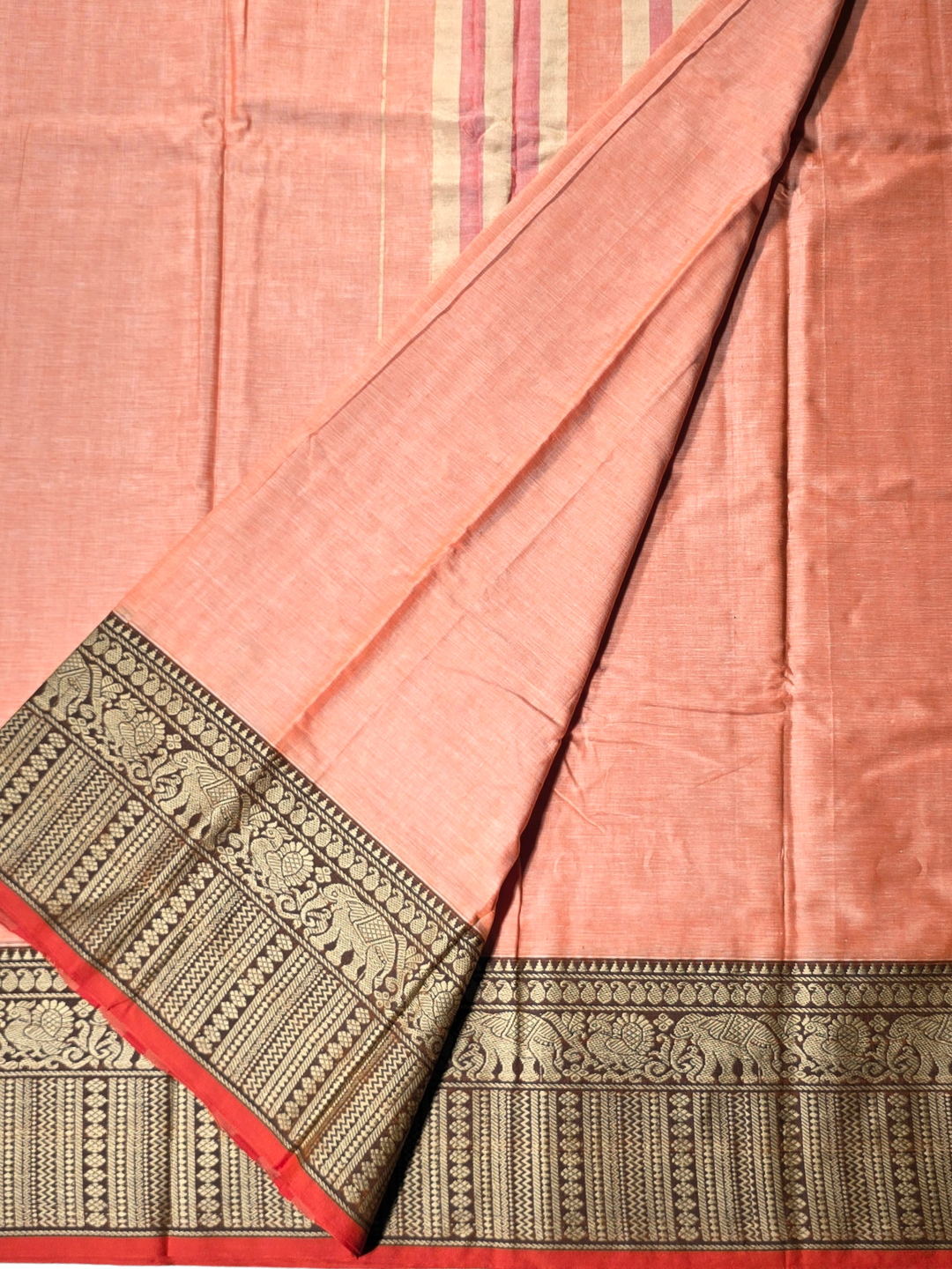 Narayanpet Cotton Saree - Peach