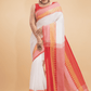 Dewali Silk Saree with Red and Golden Border-014 - indeloom