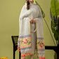 Handwoven Jamdani Linen Kurti | Basil Green  and Green | All-over Buttas with Floral border