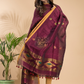 Mulberry Purple Tissue Linen 2-Piece Set Kurti & Dupatta (UNSTITCHED) - 016