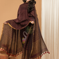 Linen Jamdani Unstitched 2-Piece Kurti  |  Wine Red