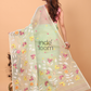 Handloom Jamdani Saree With Light Green - 146