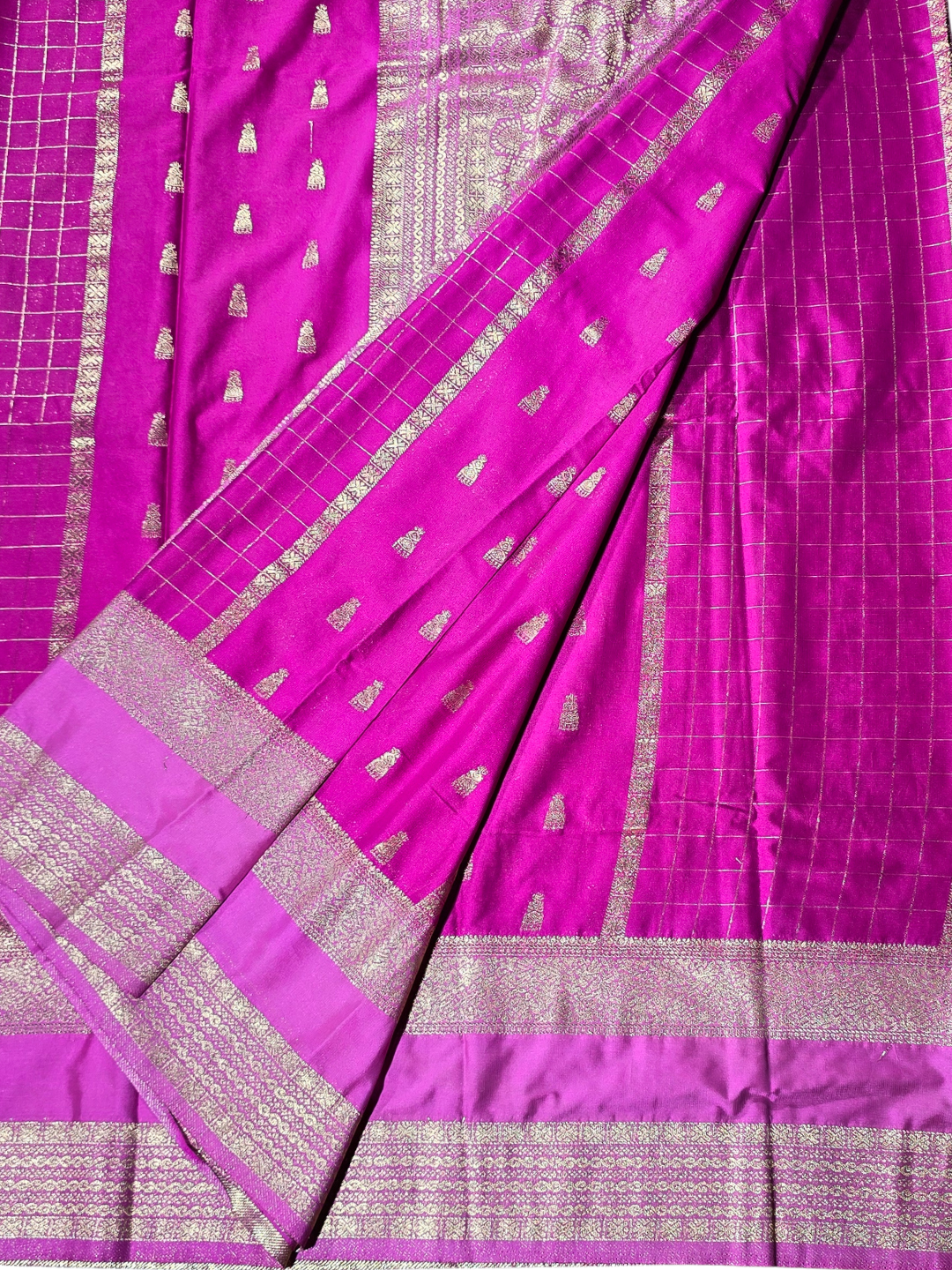 Classic Mysore Silk Saree  |  Magenta