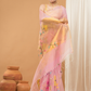 Tissue Muslin Jamdani Saree With Light Pink -007
