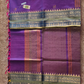 Kanchi Cotton|Dual Tone Purple & Aqua Green/ Blue