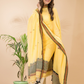 Lime Yellow Mercerized Cotton 2-Piece Set Kurti & Dupatta (UNSTITCHED) - 110
