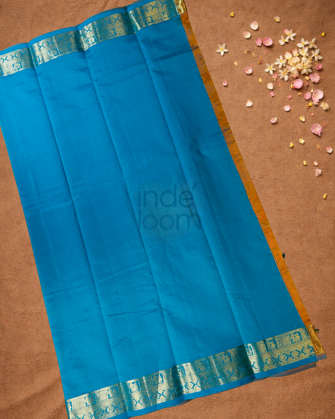 Pure Handloom Korvai Saree | With Fire Orange