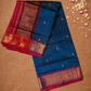 Handloom Korvai Cotton Silk Saree  |  Denim Blue