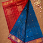 Handloom Korvai Cotton Silk Saree  |  Denim Blue