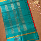 Handloom Korvai Silk Cotton Saree  |  Coral Red