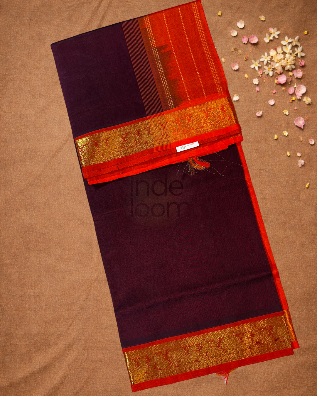 Handloom Korvai Cotton Silk Saree  |  Berry Pink