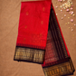 Pure Handloom Korvai Saree | With Apple Red