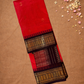 Pure Handloom Korvai Saree | With Apple Red