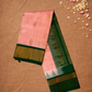 Handloom Korvai Silk Cotton Saree  |  Baby Pink