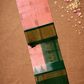 Handloom Korvai Silk Cotton Saree  |  Baby Pink