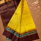 Handloom Korvai Silk Cotton Saree  |  Golden Yellow