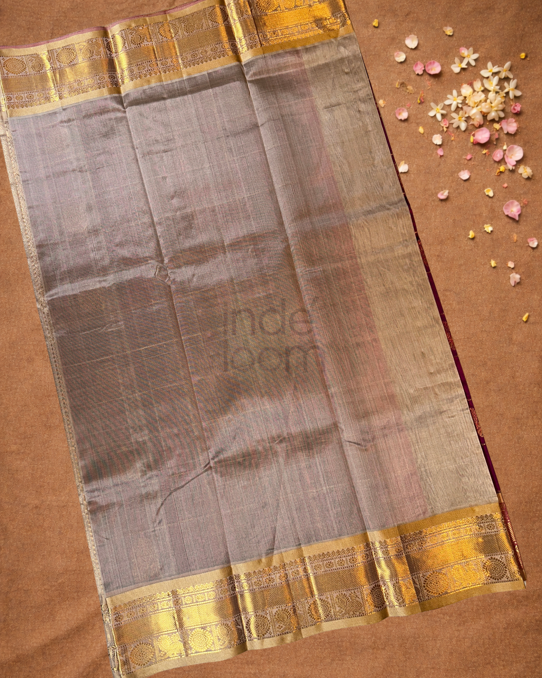 Handloom Korvai Cotton Silk Saree  |  Grape Purple