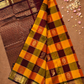Handloom Korvai Silk Cotton Saree  |  Mustard Yellow