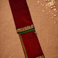 Pure Handloom Korvai Saree | With Dark Red